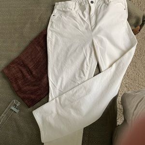 Talbots Winter White Corduroy Pants